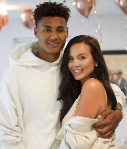 Ollie Watkins with his girlfriend Ellie Alderson.